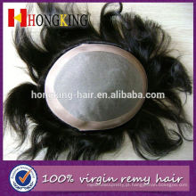 Peruca de cabelo humano indiano Mono para homens negros